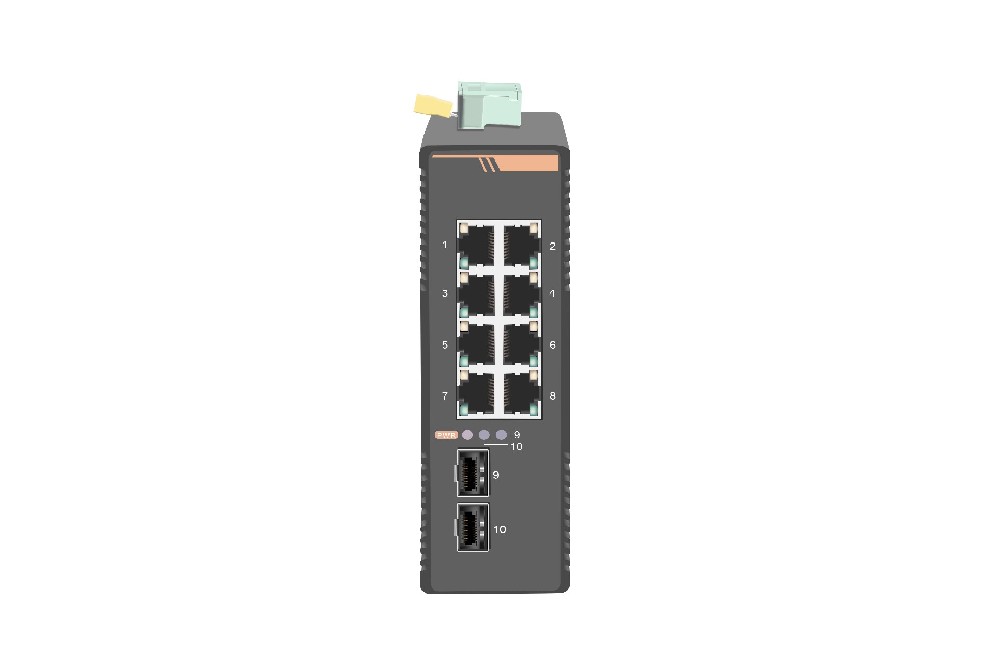 工业级千兆 二光八电 SFP光纤收发器